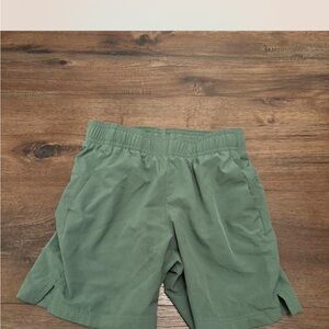 Boys Athletic Olive Green Shorts